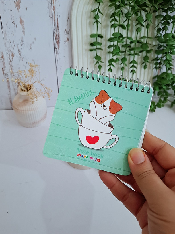 دفترچه طرحدار برگ رنگی جلد طلقی